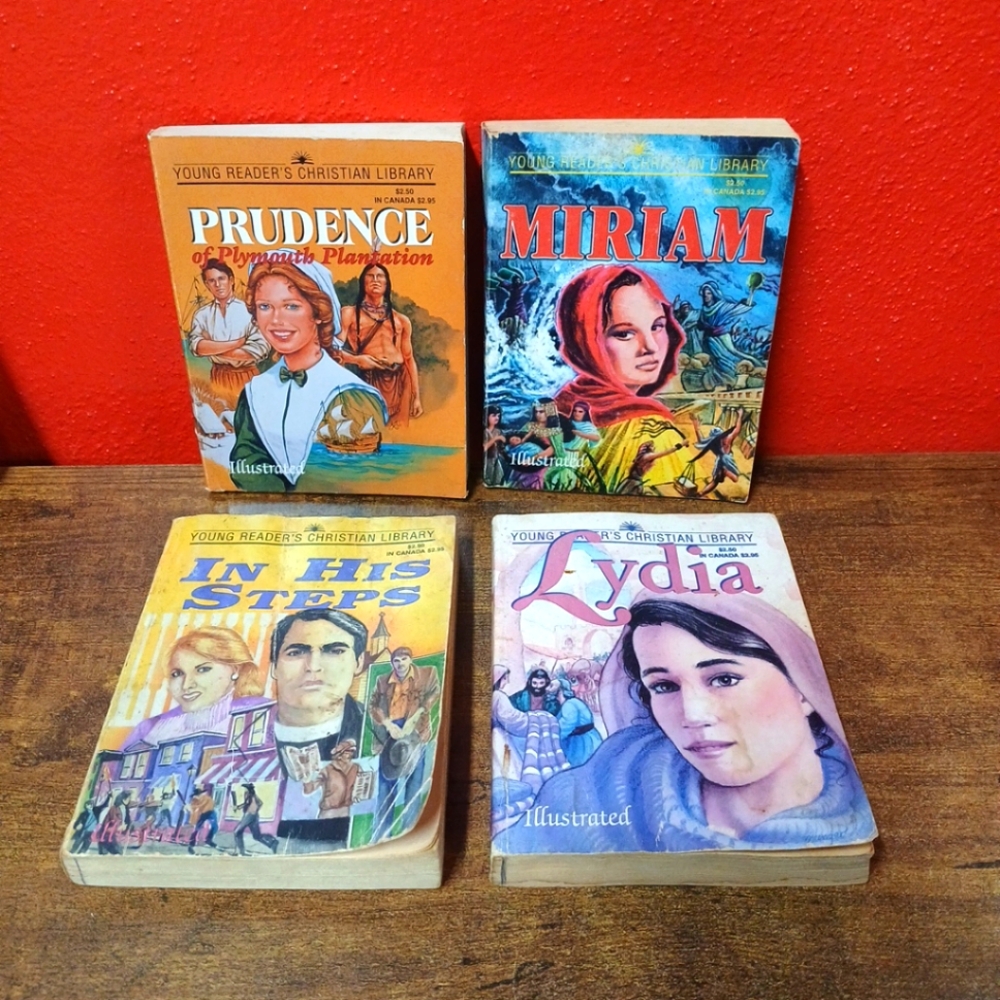Lot of 4 Young Reader's Christian Library Mini Books, Miriam, Prudence, Lydia